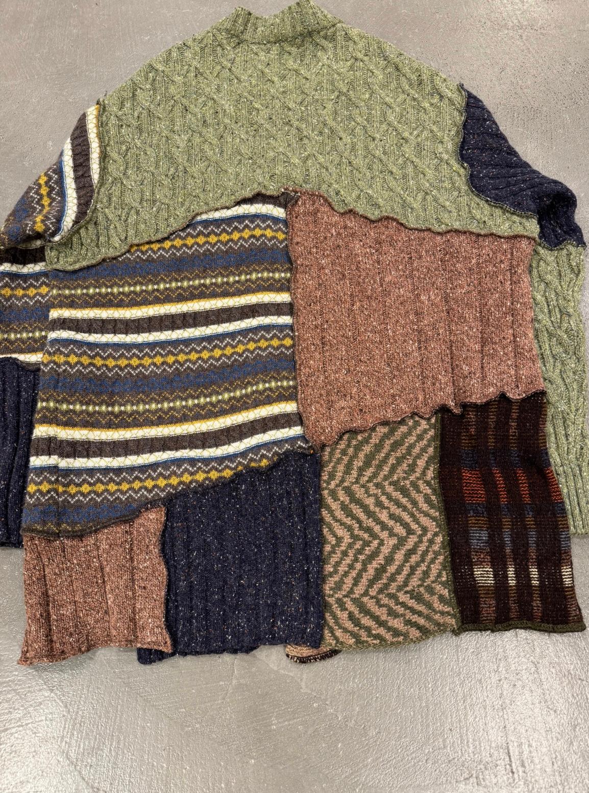 Maglione ricostruito patchwork Dolce & Gabbana A/I 1996 in vendita 3