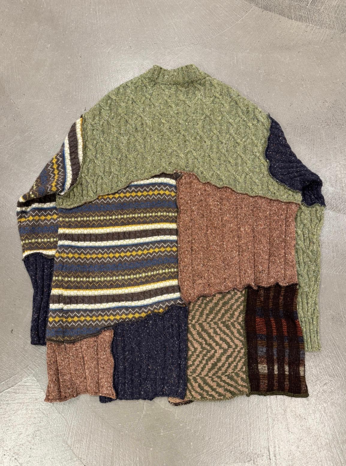 Maglione ricostruito patchwork Dolce & Gabbana A/I 1996 in vendita 4