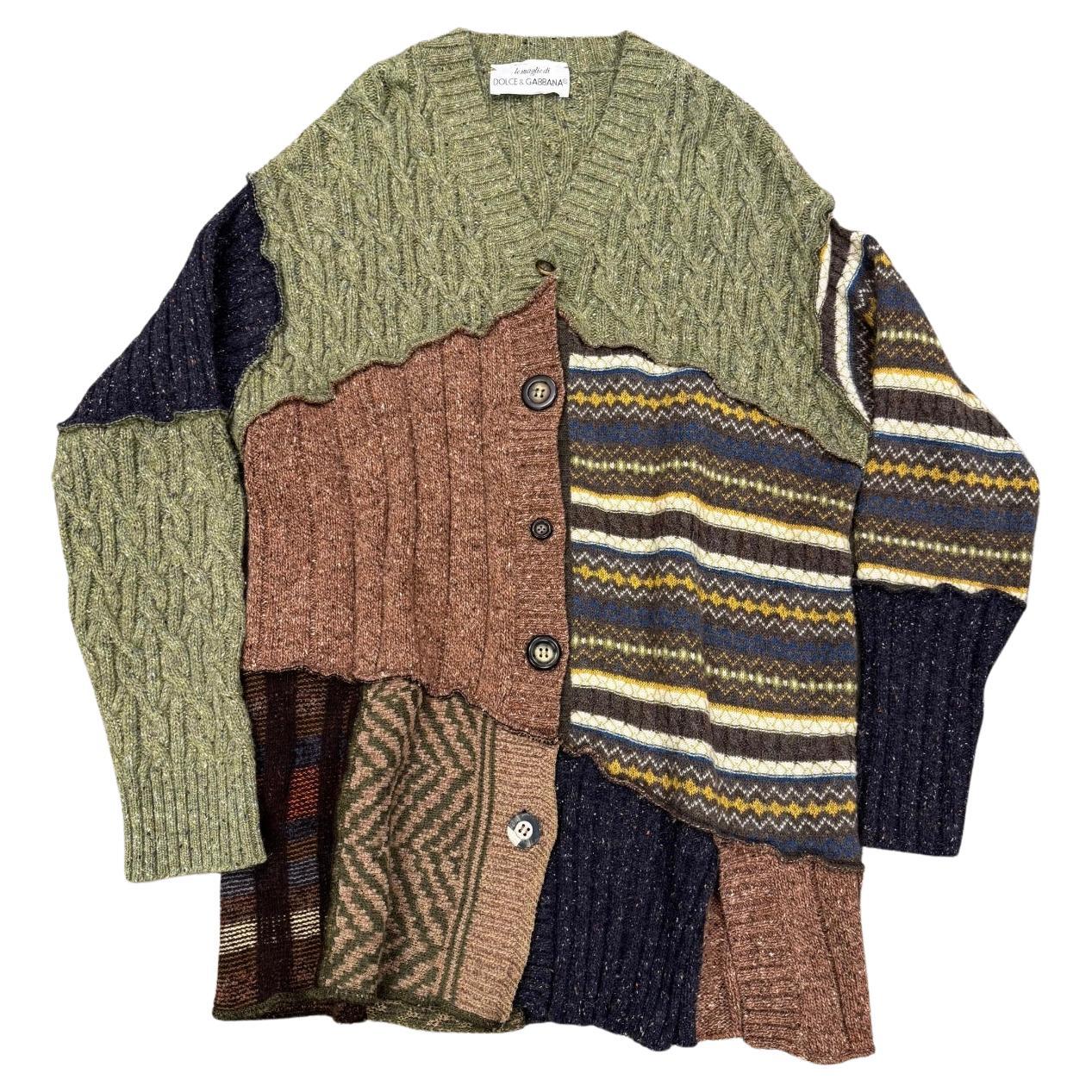 A/W 1996 Dolce & Gabbana patchwork reconstructed sweater