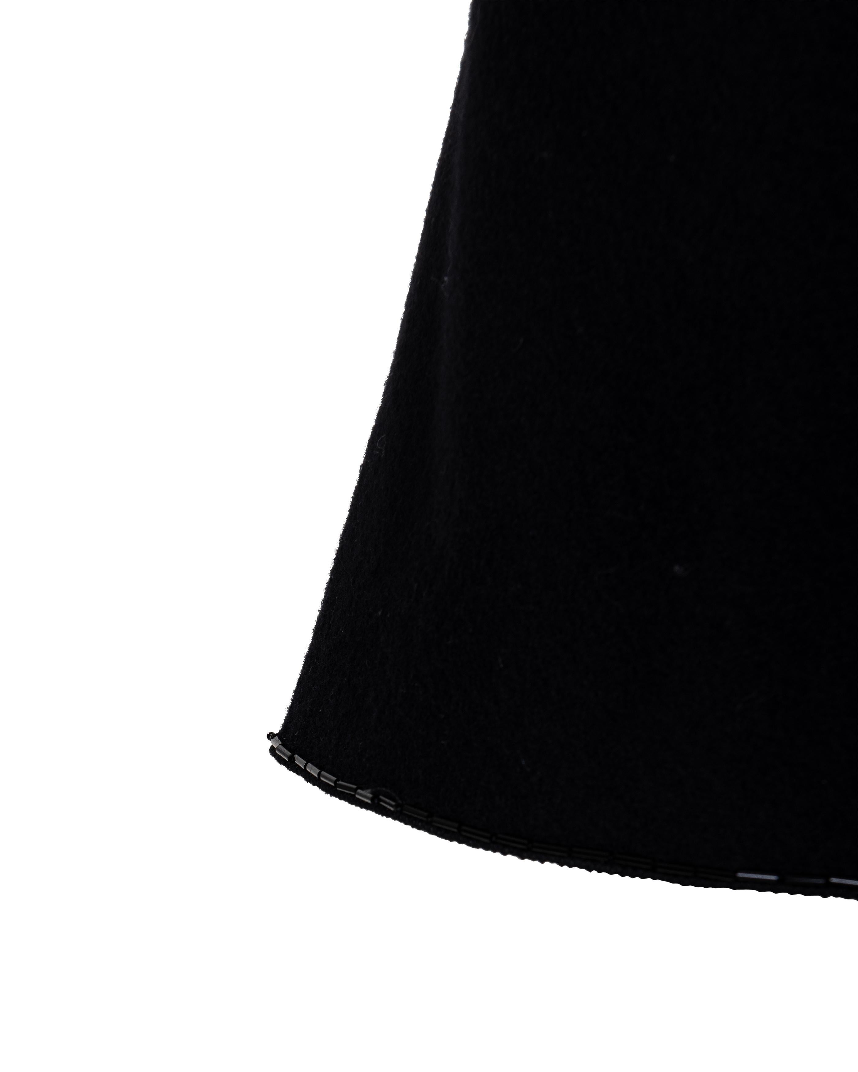 A/W 1997 Prada by Miuccia Prada Black Wool Mini Dress with Beaded Trim 3