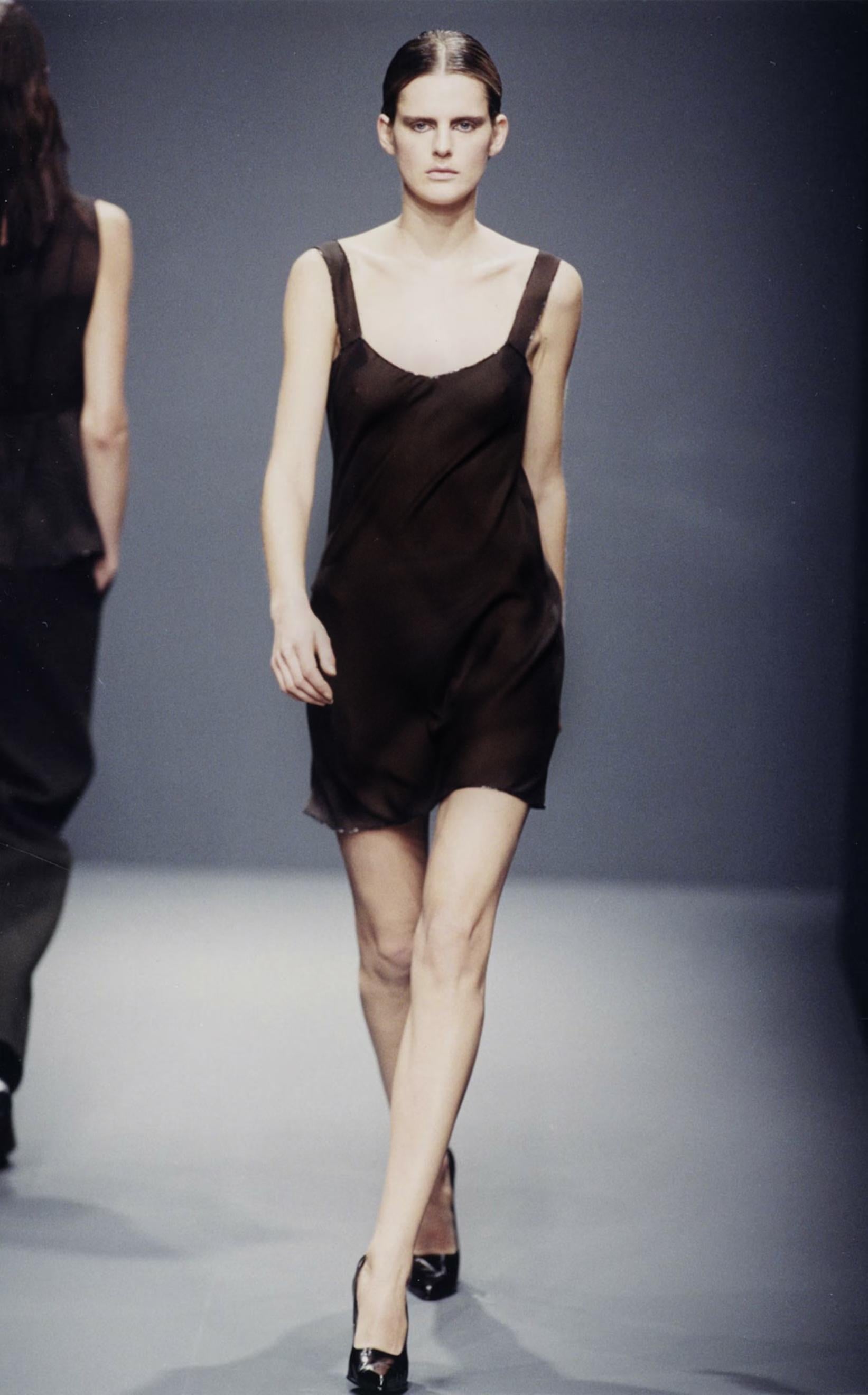 A/W 1997 Prada by Miuccia Prada Black Wool Mini Dress with Beaded Trim 5