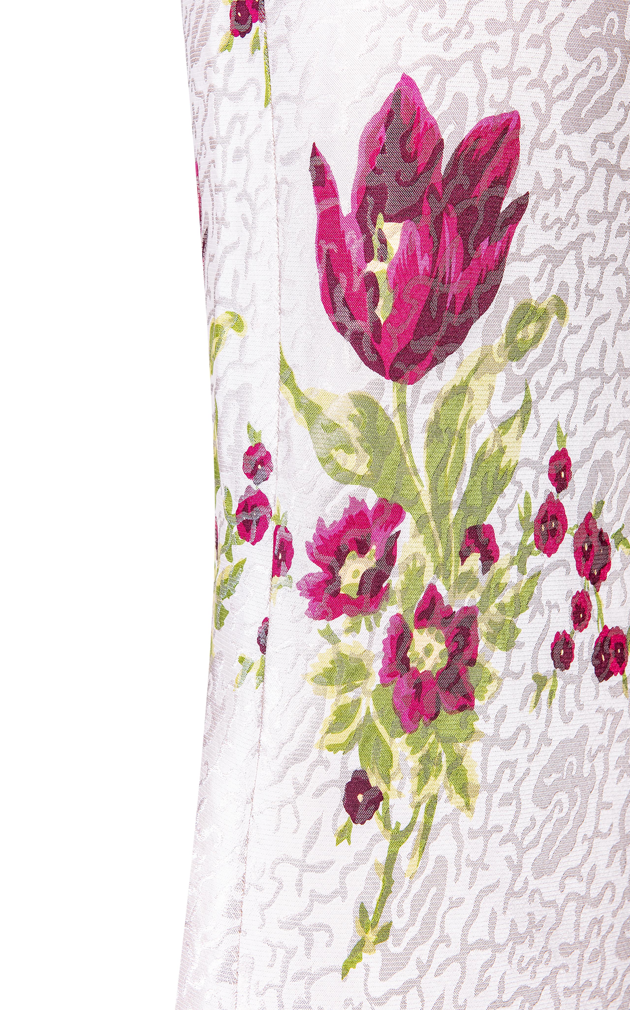 A/W 1998 Christian Dior White Floral Print Lace and Silk Slip Gown 2