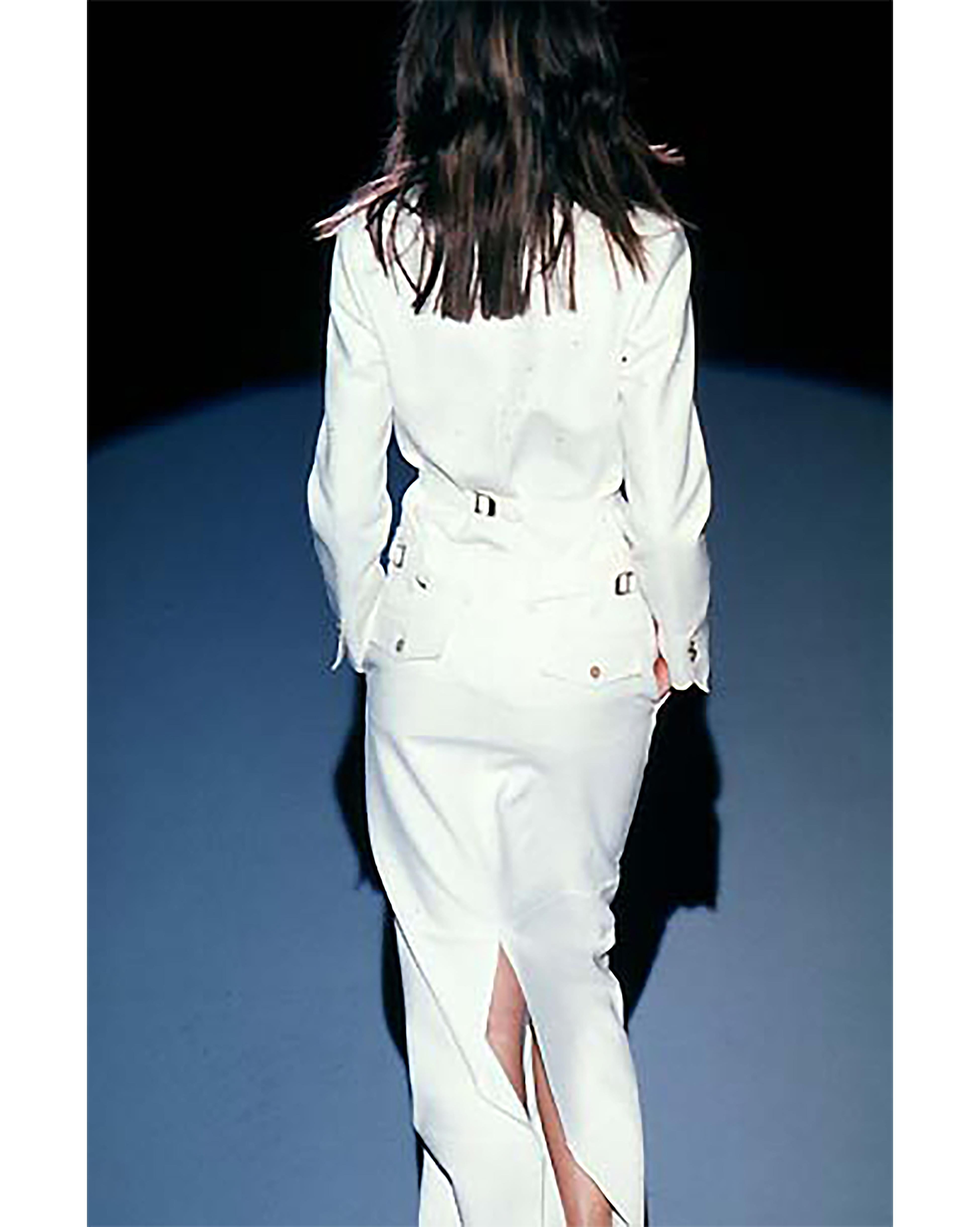A/W 1998 Gucci by Tom Ford Ecru Wool Skirt Set 2