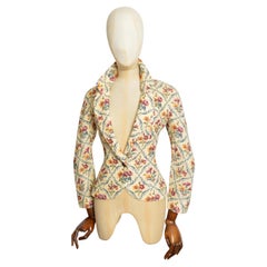 A/W 1999 Christian Dior John Galliano Floral Cross stitch Tapestry Blazer Jacket