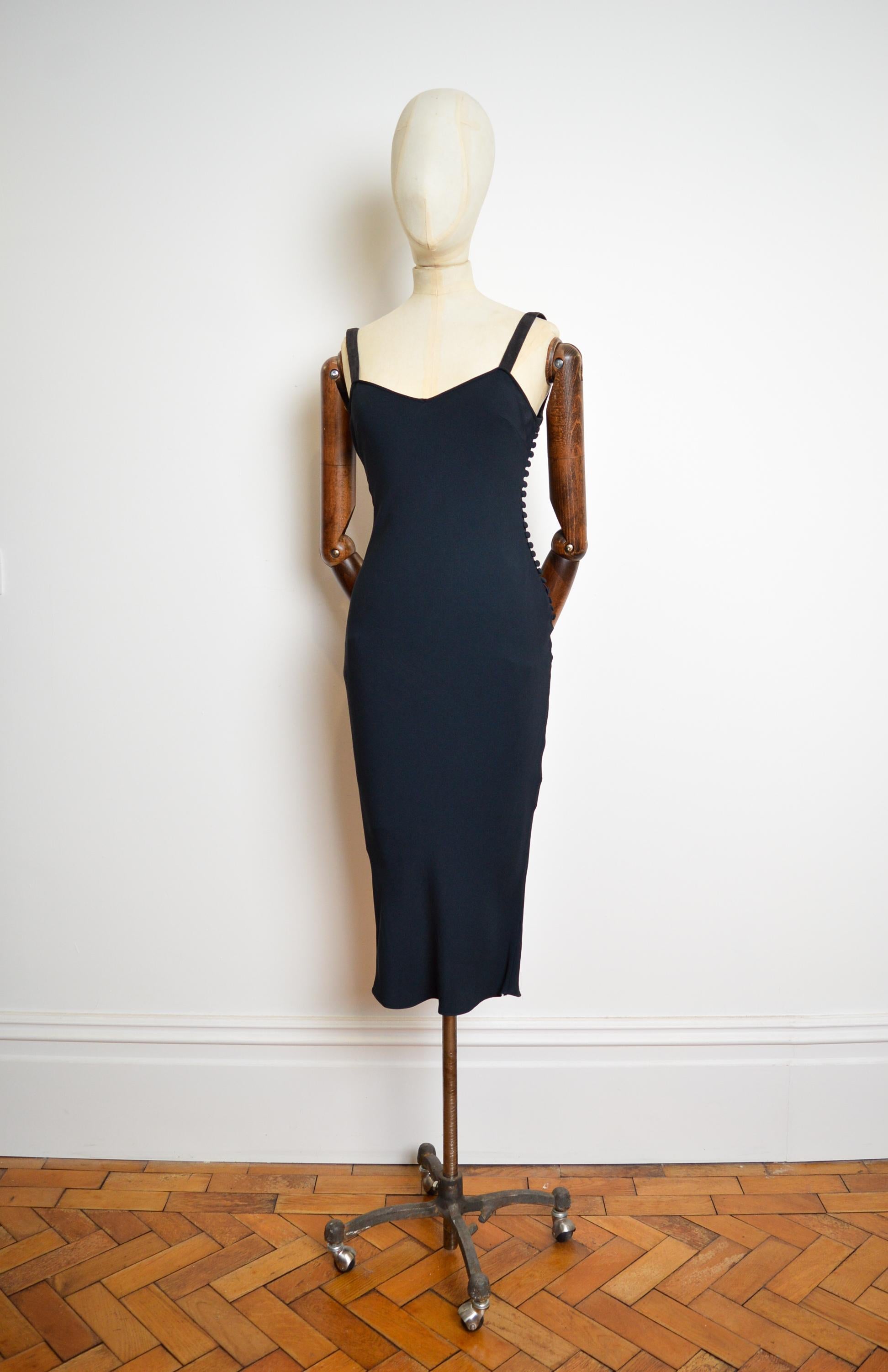 S/S 2001 Christian Dior John Galliano Midnight Blue Bias Cut Evening Slip Dress 7