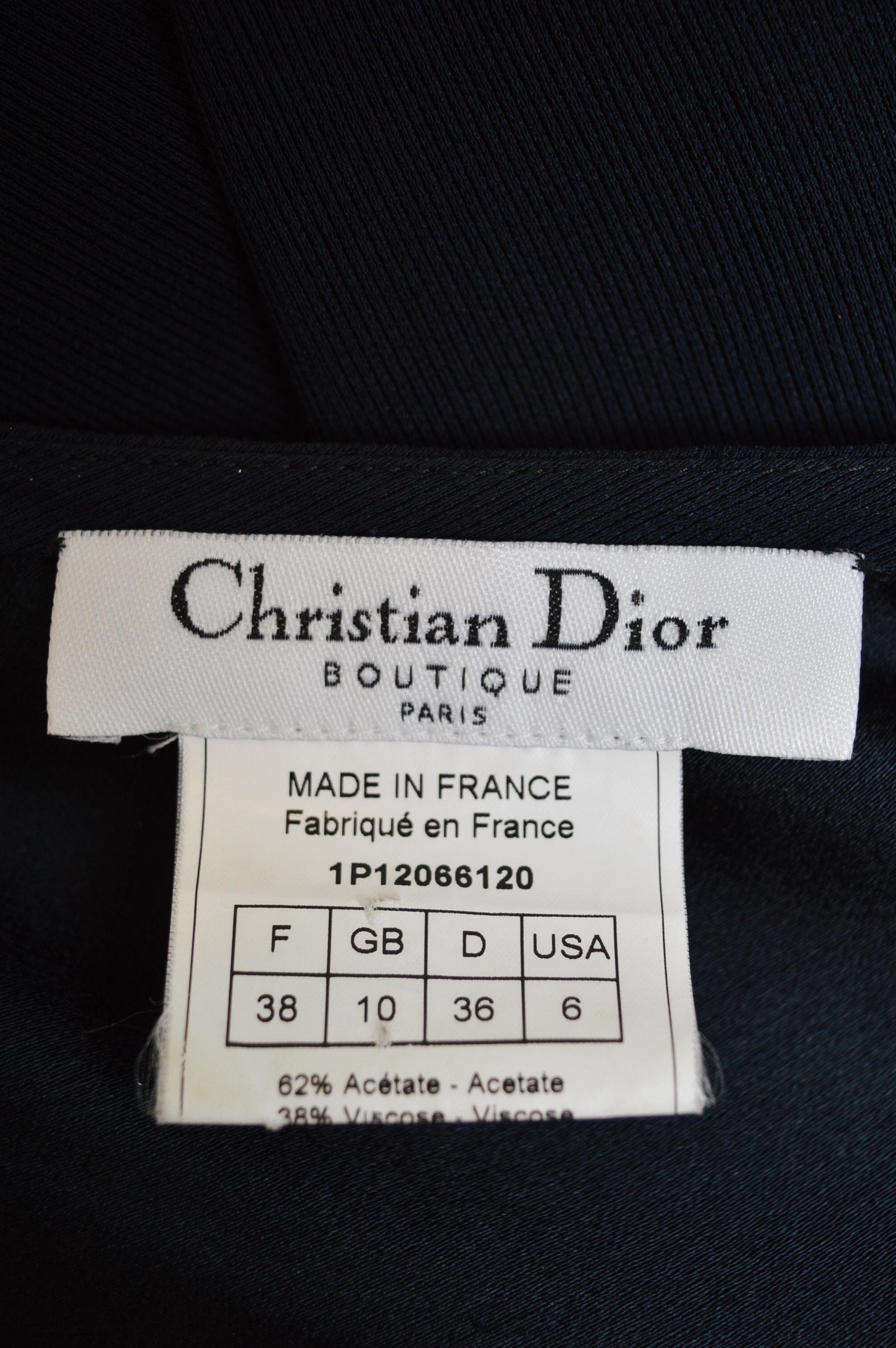 Women's S/S 2001 Christian Dior John Galliano Midnight Blue Bias Cut Evening Slip Dress