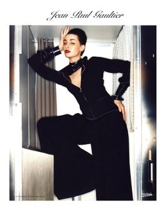 A/W 1999 Jean Paul Gaultier Black Magnetic Tube Jacket with Double Zipper