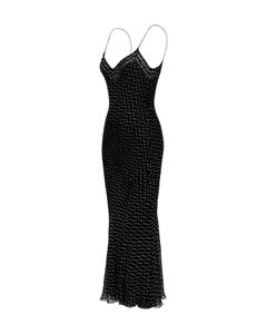 John Galliano - Robe-culotte noire et blanche à pois et coupe en biais, A/H 1999