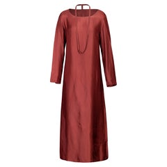 A/W 1999 Maison Martin Margiela Deep Rust Color-way 'Lining' Long Sleeve Dress