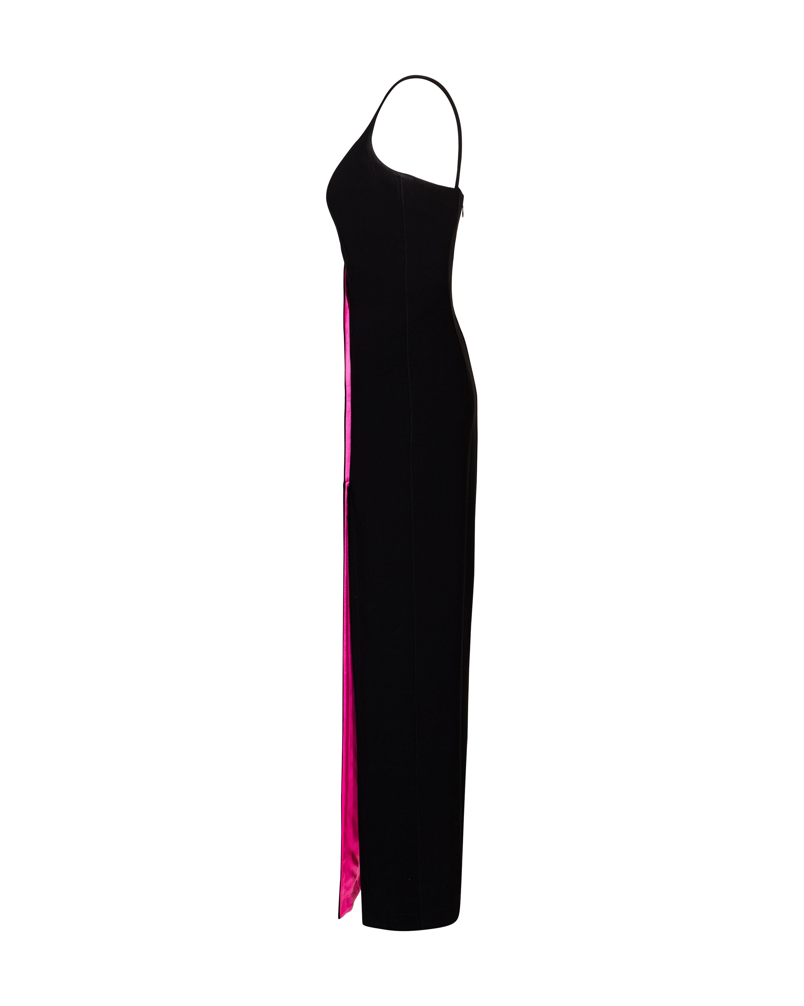 Women's A/W 1999 Thierry Mugler 'Vie en Rose' Collection Black and Pink Gown