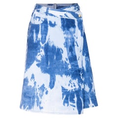 A/W 2000 Christian Dior by John Galliano Denim Tie-Dye Wrap Skirt