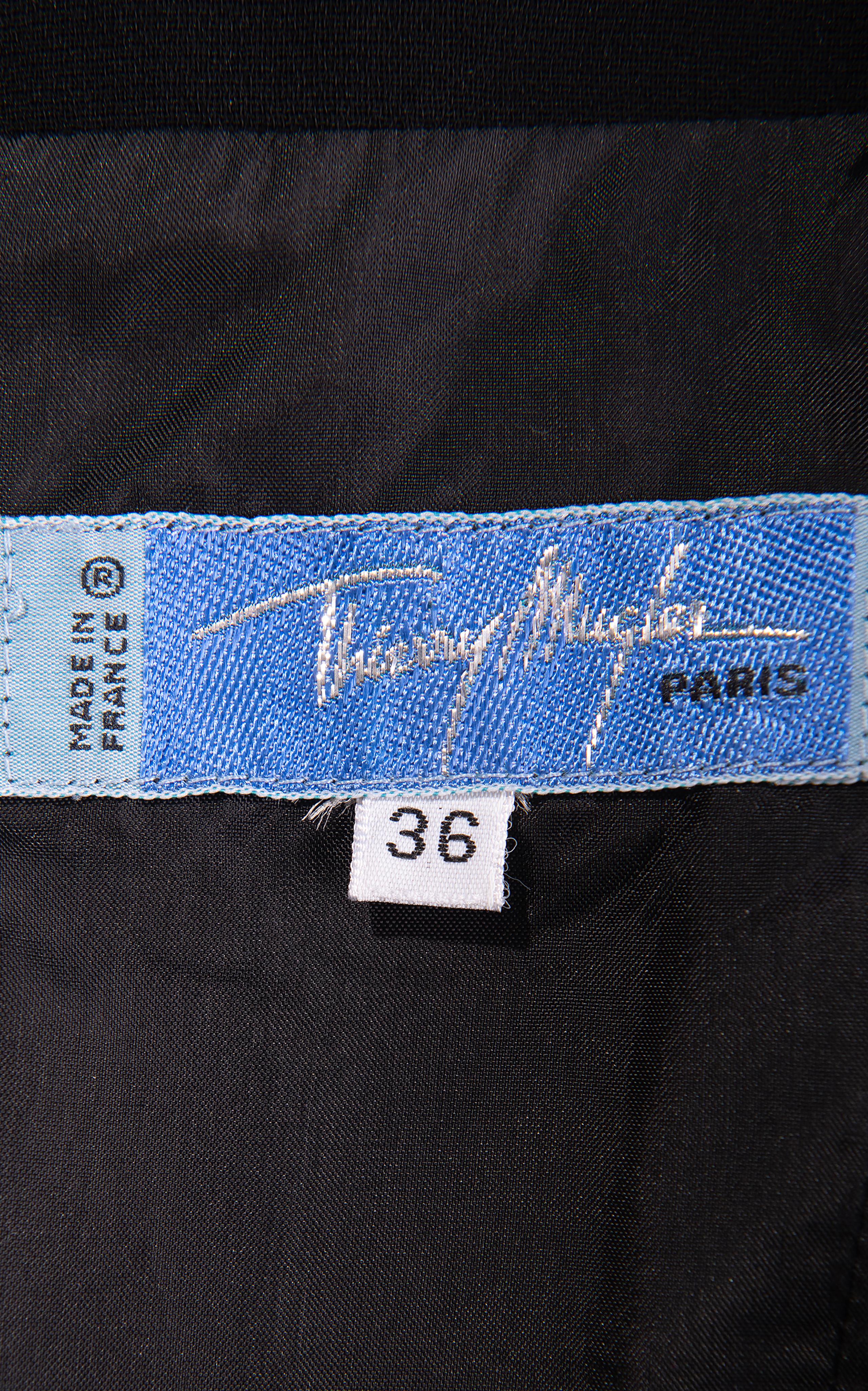 A/W 2000 Thierry Mugler Beaded ‘Cage’ Neckline Dress 1