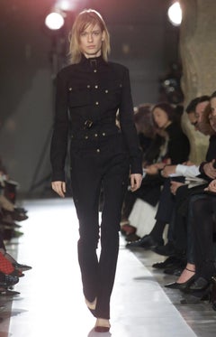 A/W 2001 Balenciaga by Nicolas Ghesquiere Black Jumpsuit with Bronze Hardware