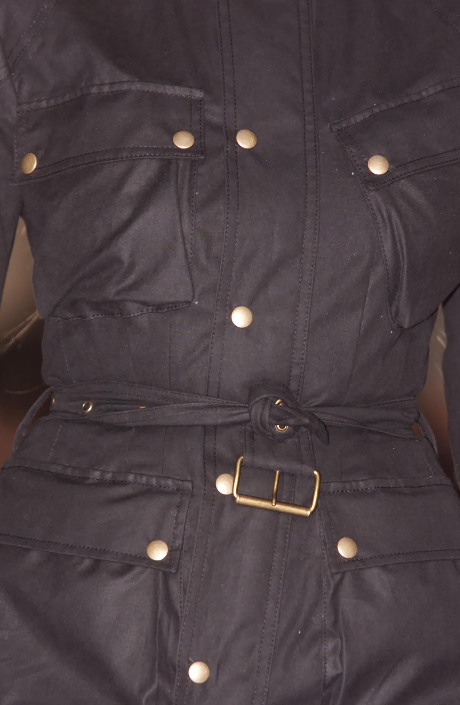A/W 2001 Balenciaga by Nicolas Ghesquiere Black Jumpsuit with Bronze Hardware For Sale 1