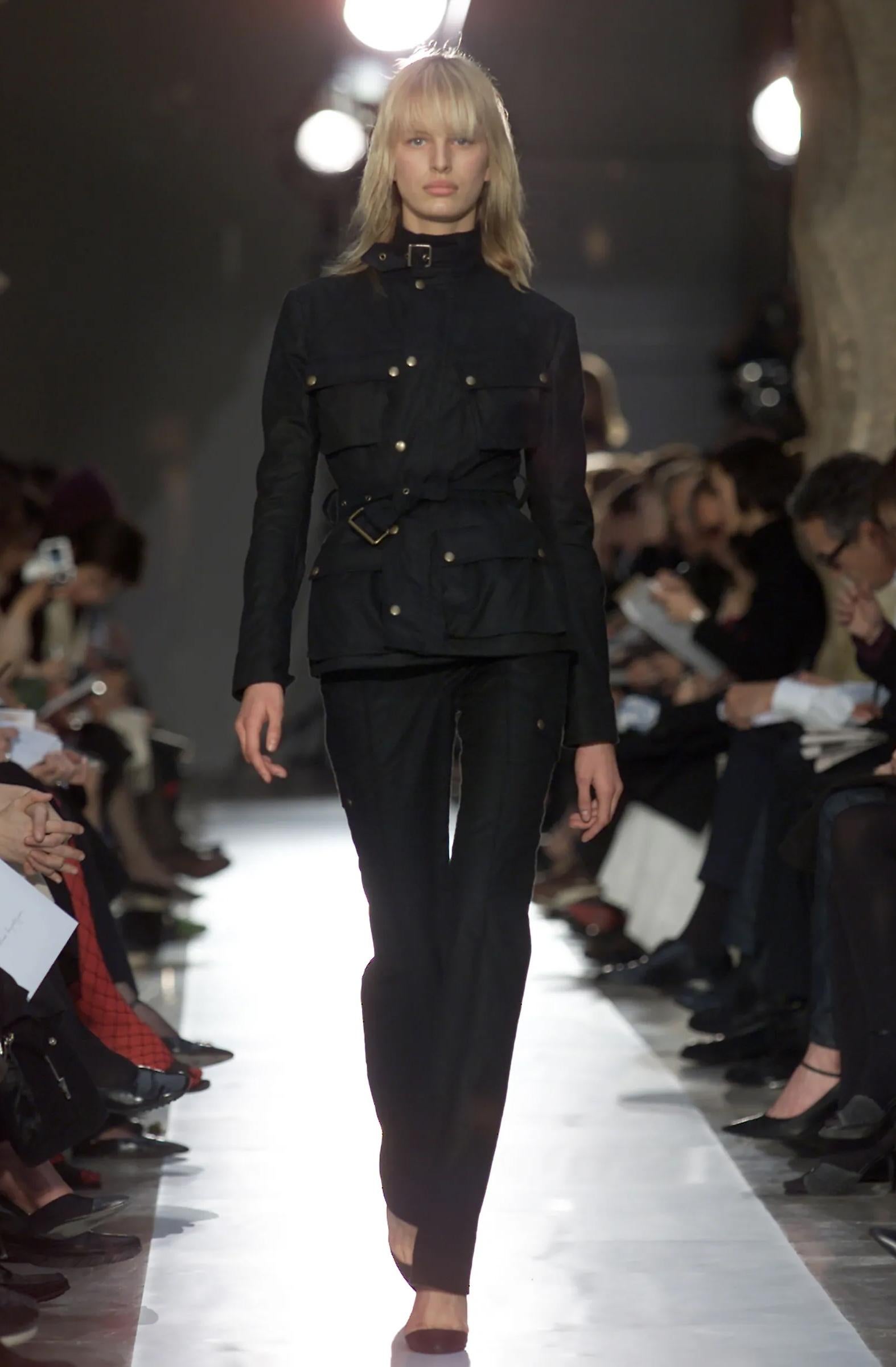A/W 2001 Balenciaga by Nicolas Ghesquiere Black Jumpsuit with Bronze Hardware For Sale 2