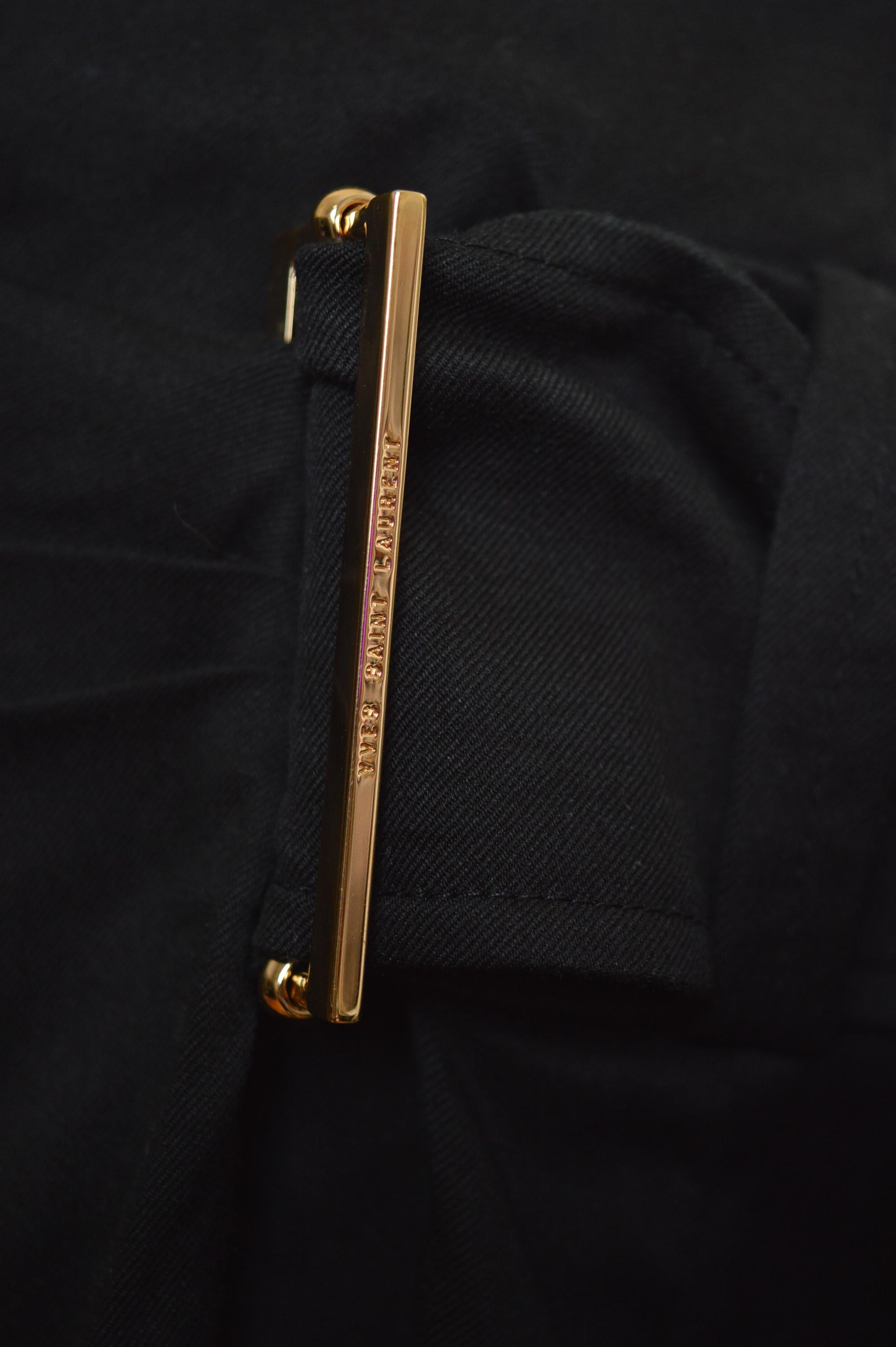 A/W 2001 Yves Saint Laurent by Tom Ford Black Draped Wrap around Pencil Skirt In Good Condition For Sale In Sheffield, GB