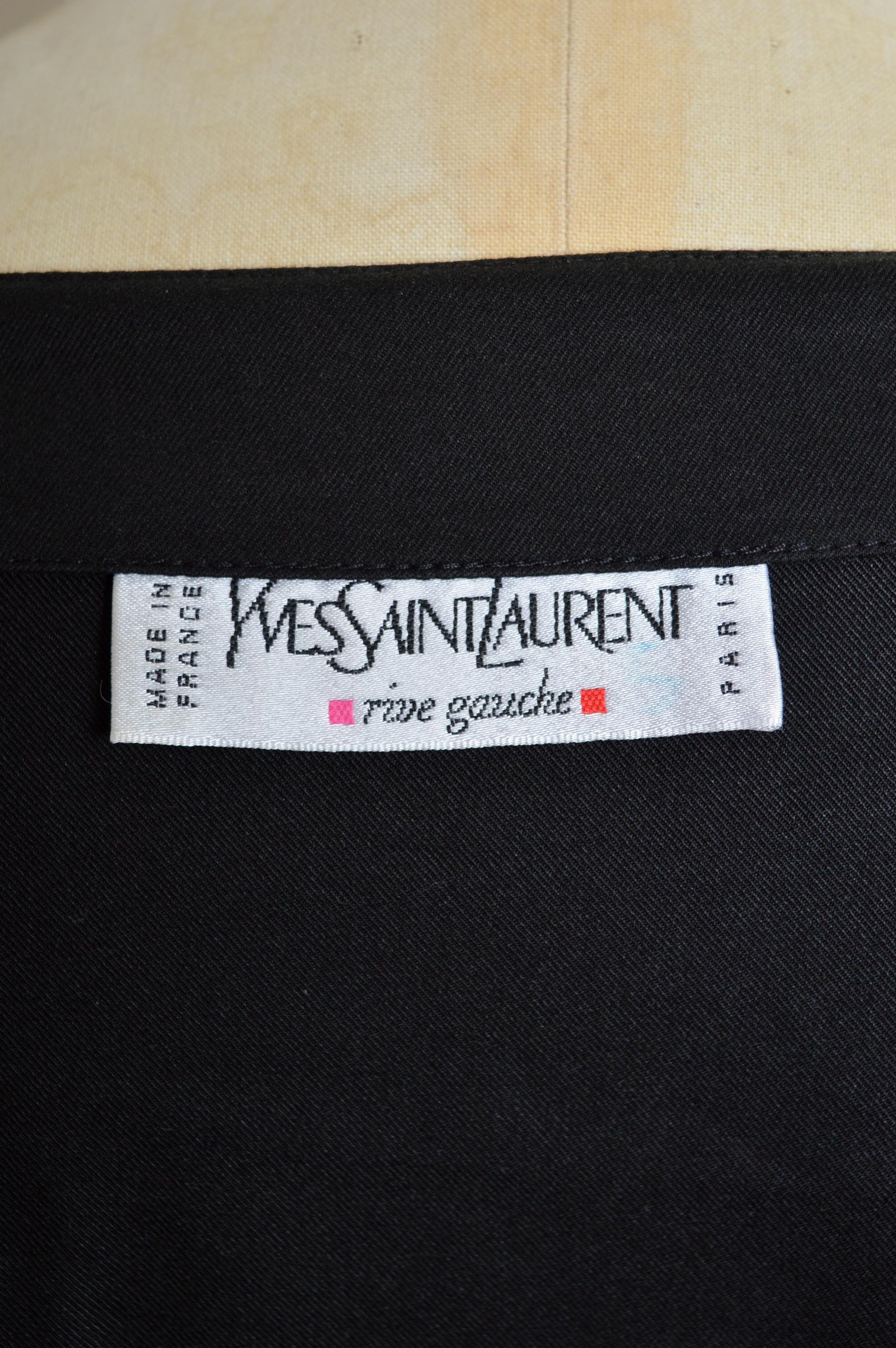 A/W 2001 Yves Saint Laurent by Tom Ford Black Draped Wrap around Pencil Skirt For Sale 3