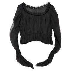 A/W 2002 Alexander McQueen runway sheer silk peplum top