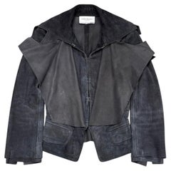 A/W 2002 Yves Saint Laurent by Tom Ford runway suede multi-layer panel jacket