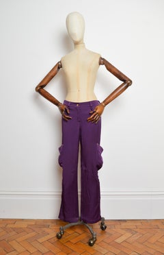 A/W 2003 Christian Dior by John Galliano Purple Cargo Pants - Combat Trousers
