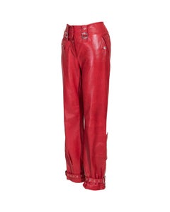 A/W 2003 Christian Dior ‘Hard Core’ Collection Red Leather Pants