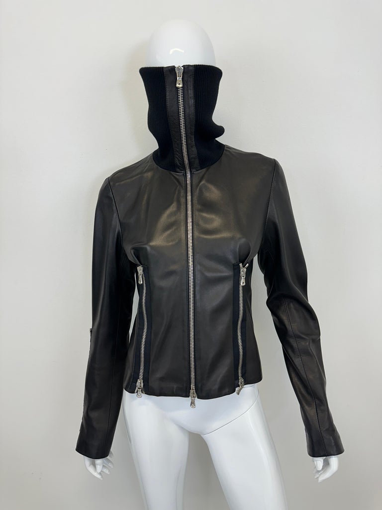 A/W 2003 Dolce and Gabbana full zipper high neck leather A/W 2003 Dolce and Gabbana full zipper high neck leather