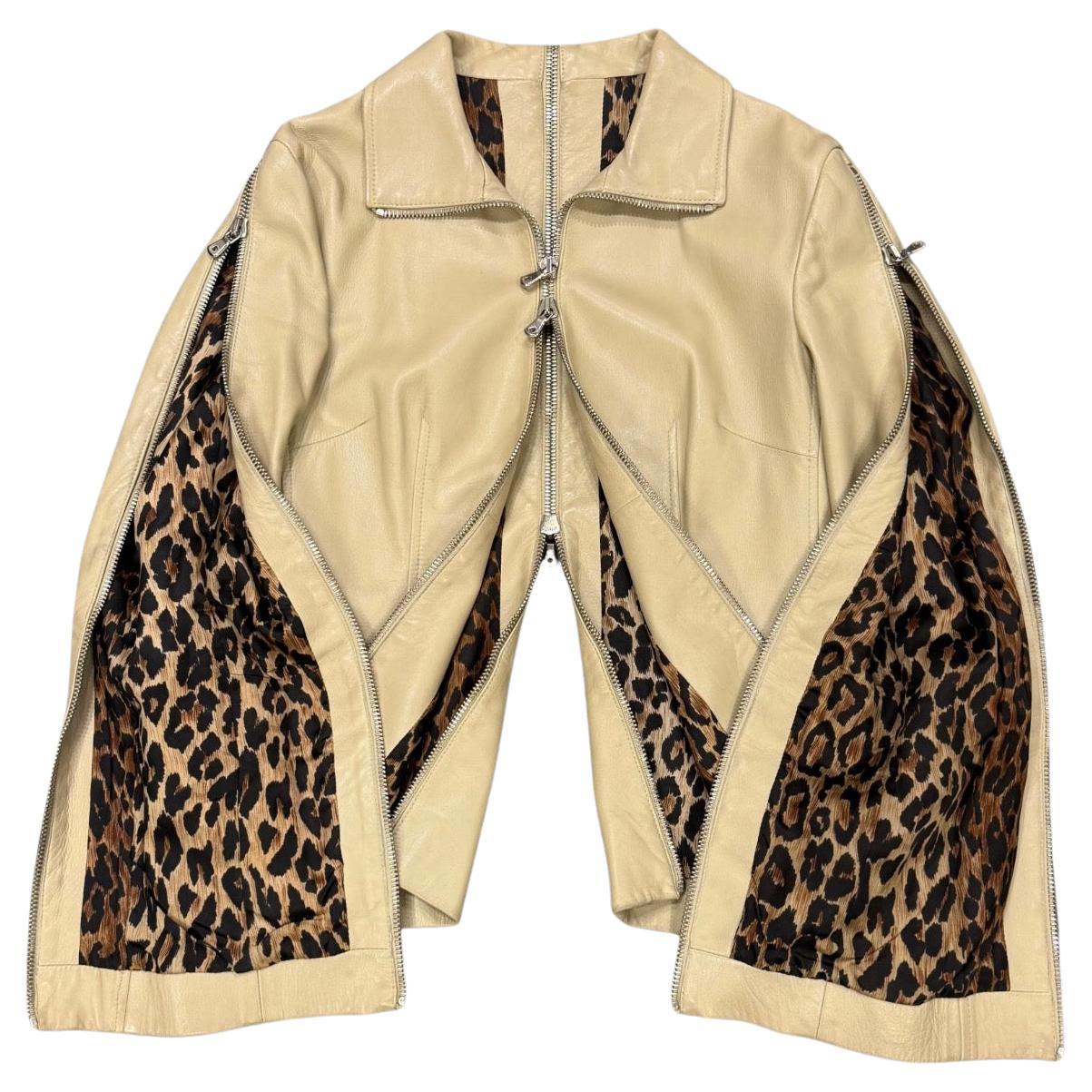 A/W 2003 Dolce & Gabbana multi zipper leather jacket