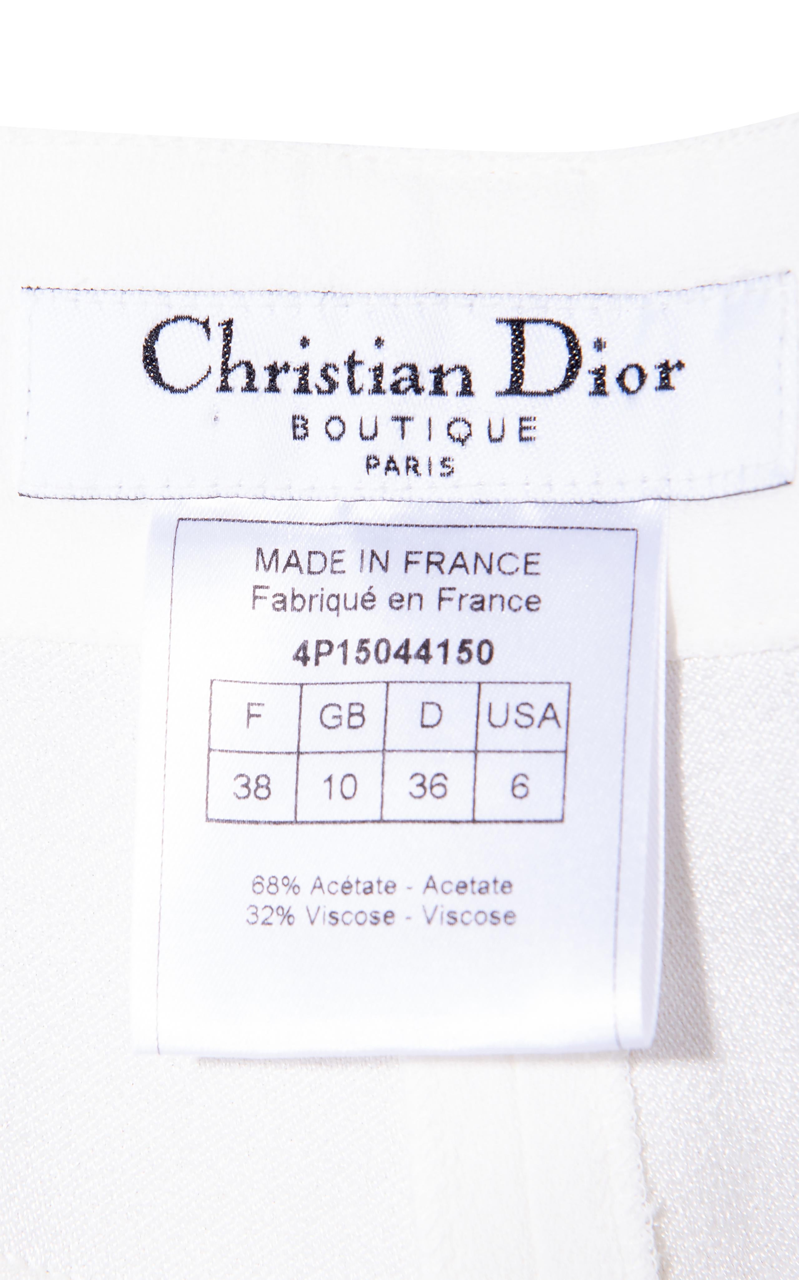 A/W 2004 Christian Dior by John Galliano White Satin Smoking Suit 6