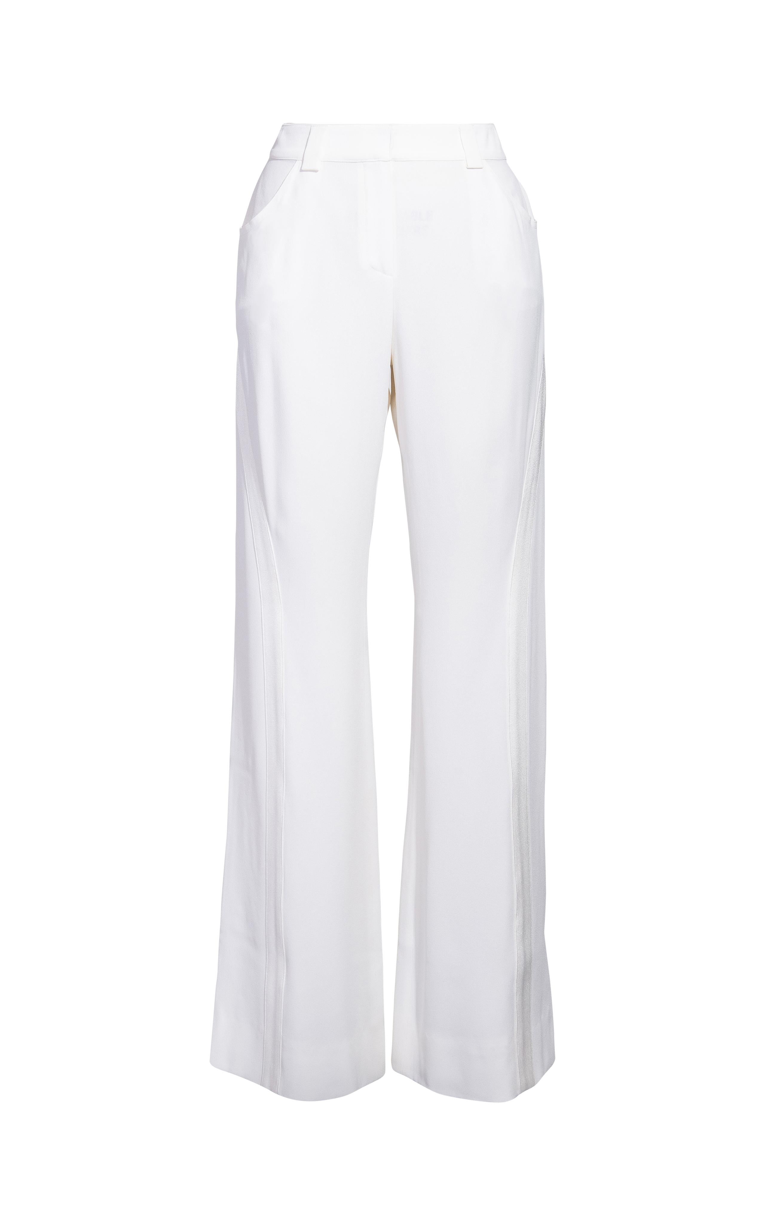 A/W 2004 Christian Dior by John Galliano White Satin Smoking Suit In Good Condition In North Hollywood, CA