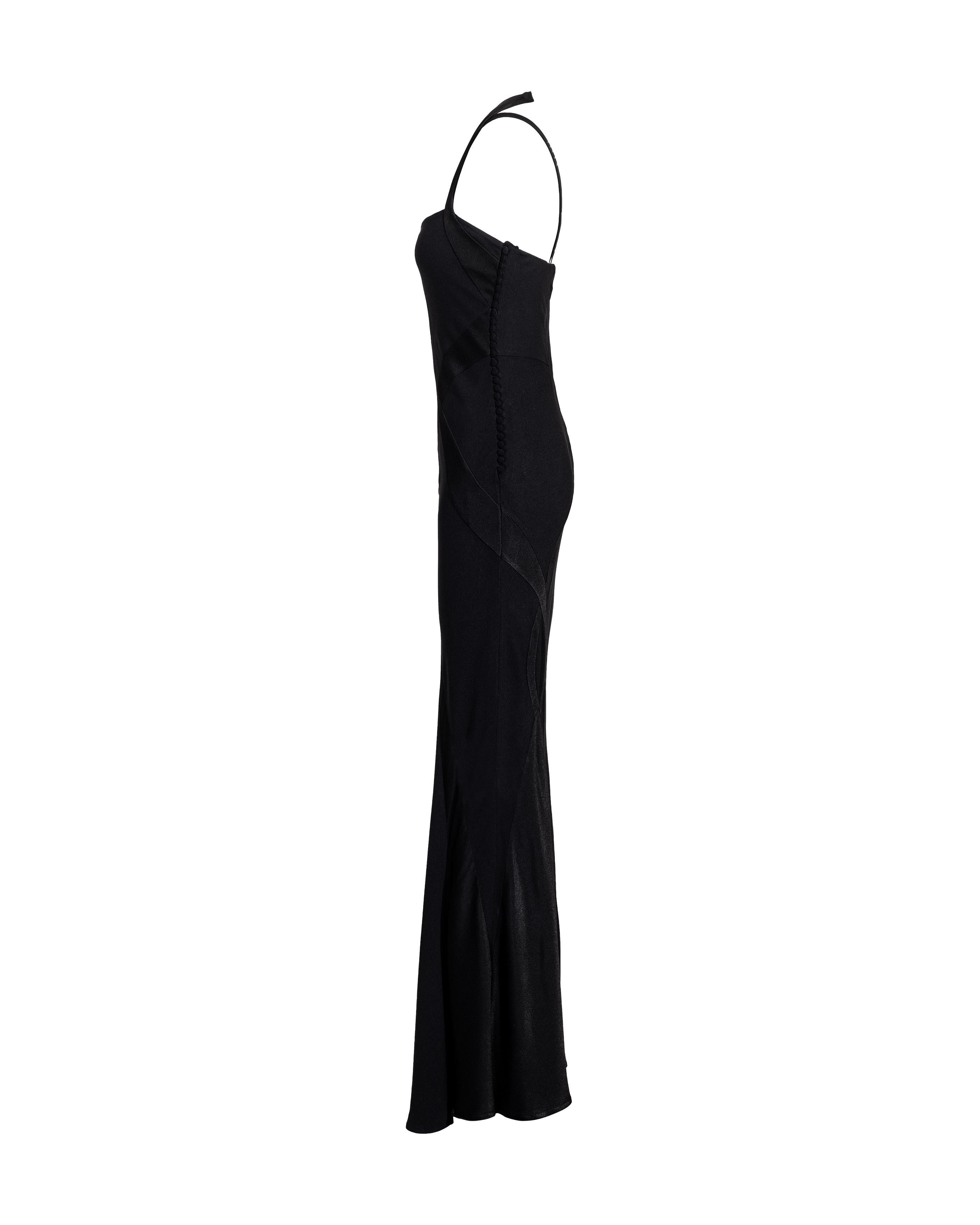 Women's A/W 2004 Christian Dior Cutout Black Silk Gown