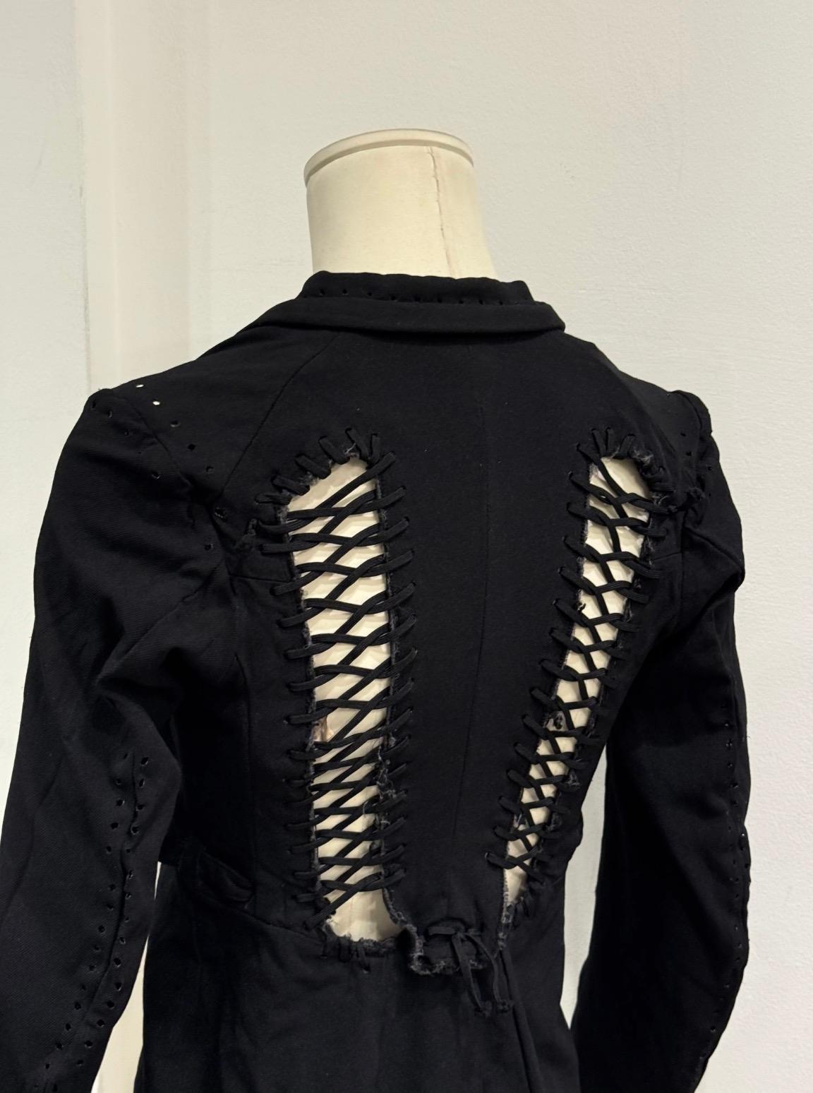 A/W 2004 Comme des Garçons deconstructed lace-up jacket For Sale