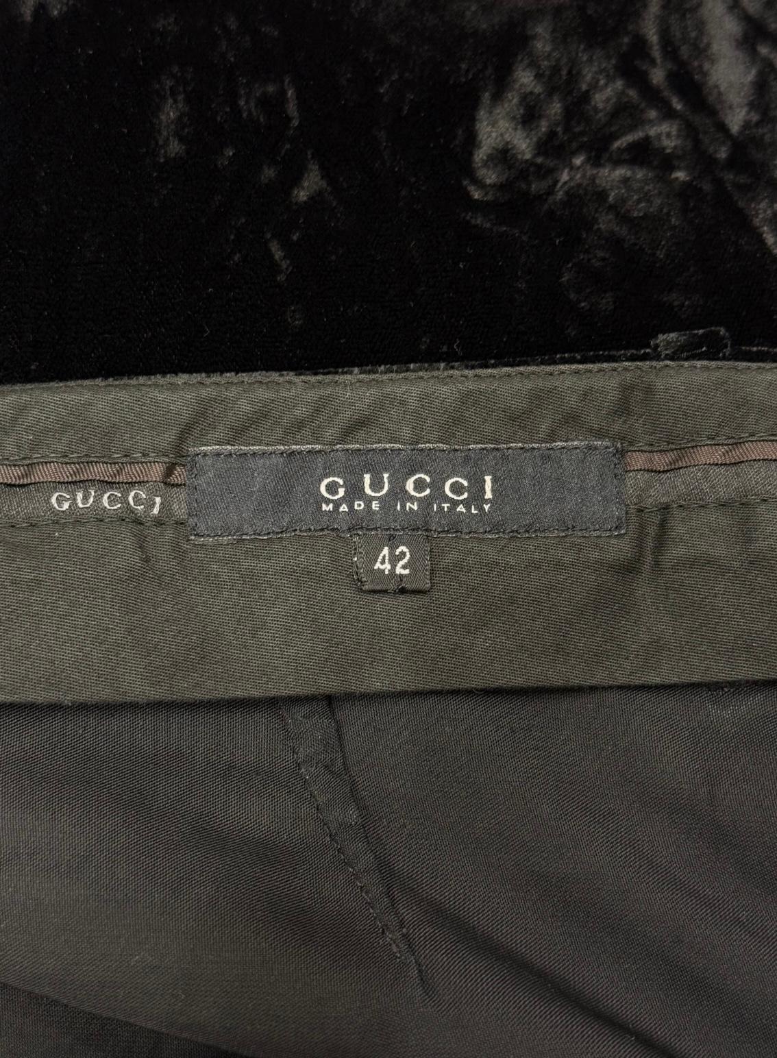 A/W 2004 Gucci by Tom Ford crushed velvet pants For Sale 1