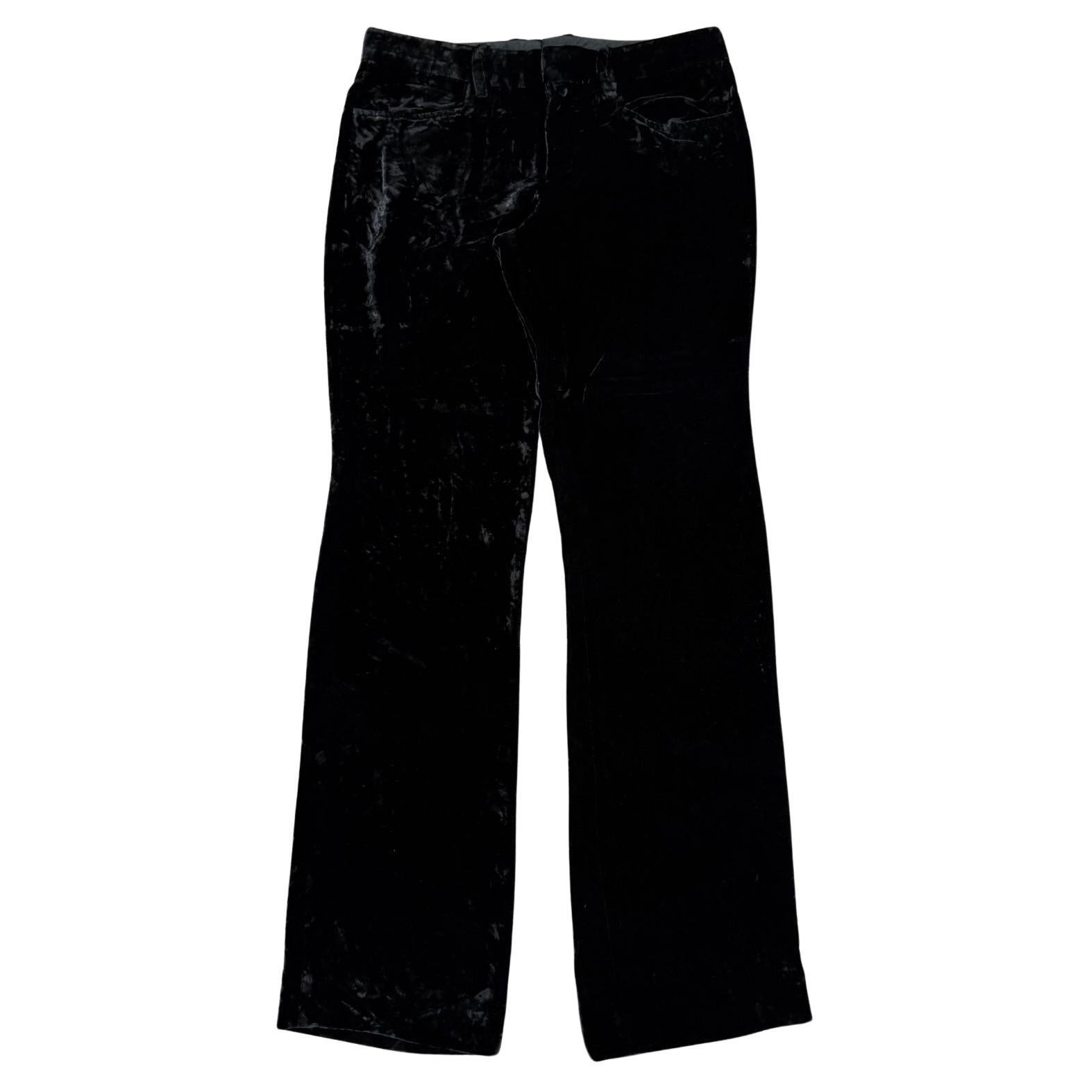 A/W 2004 Gucci by Tom Ford crushed velvet pants For Sale