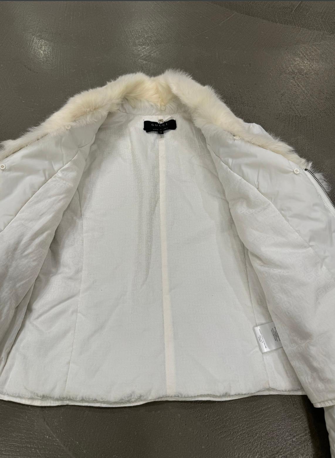 A/W 2004 Gucci by Tom Ford Echtpelz-Nylonjacke Damen im Angebot