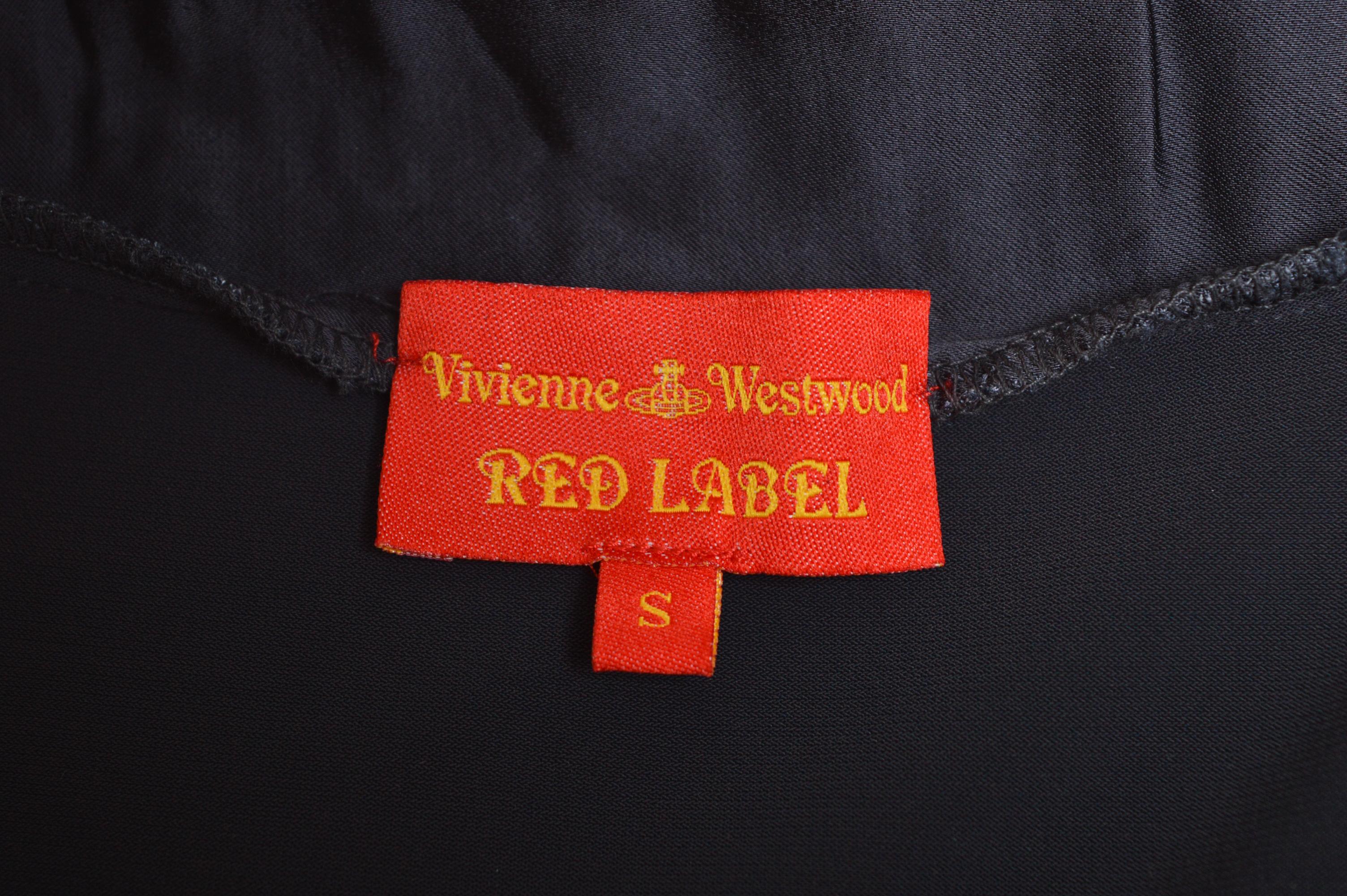 A/I 2004 Vivienne Westwood Vestito midi a maniche lunghe con corpo nero in vendita 6