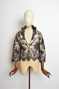 A/W 2005 Christian Dior by John Galliano Black & Layered Lace Knit Jacket