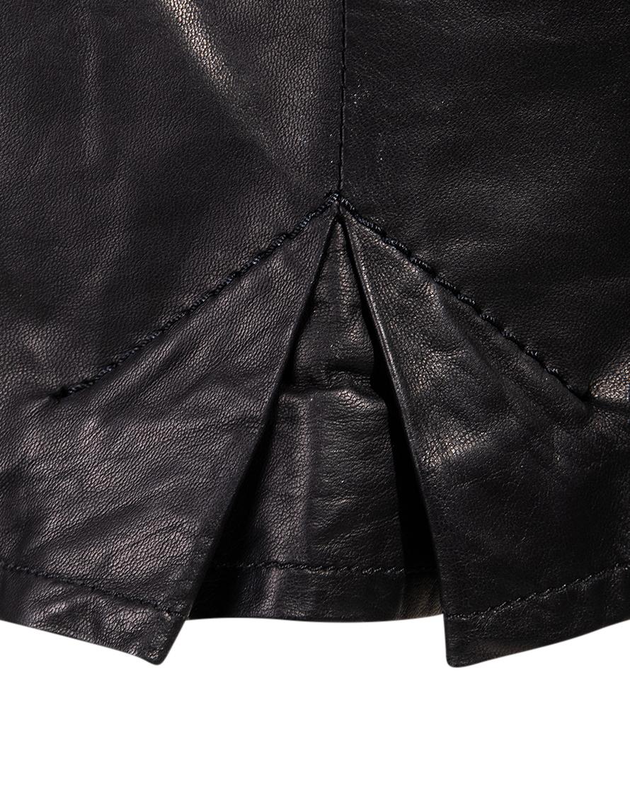 A/W 2005 Christian Dior by John Galliano Black Leather Skirt Set 6
