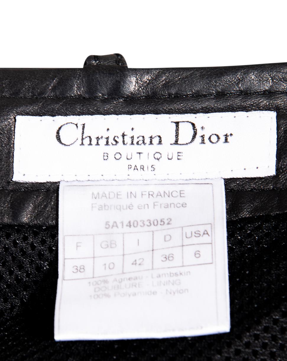A/W 2005 Christian Dior by John Galliano Black Leather Skirt Set 10