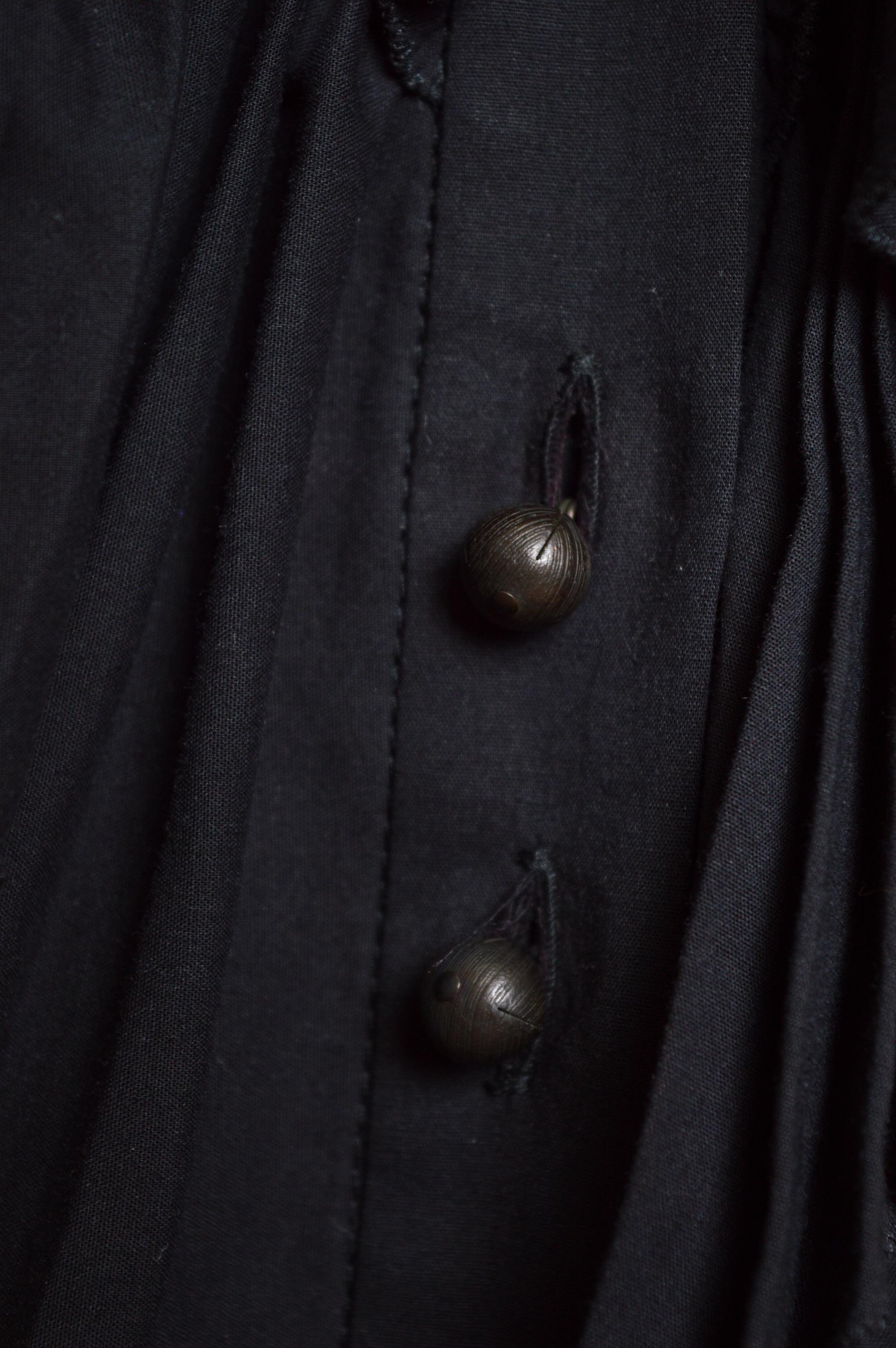 A/W 2005 Emmanuel Ungaro Chemise victorienne noire à col roulé en vente 2