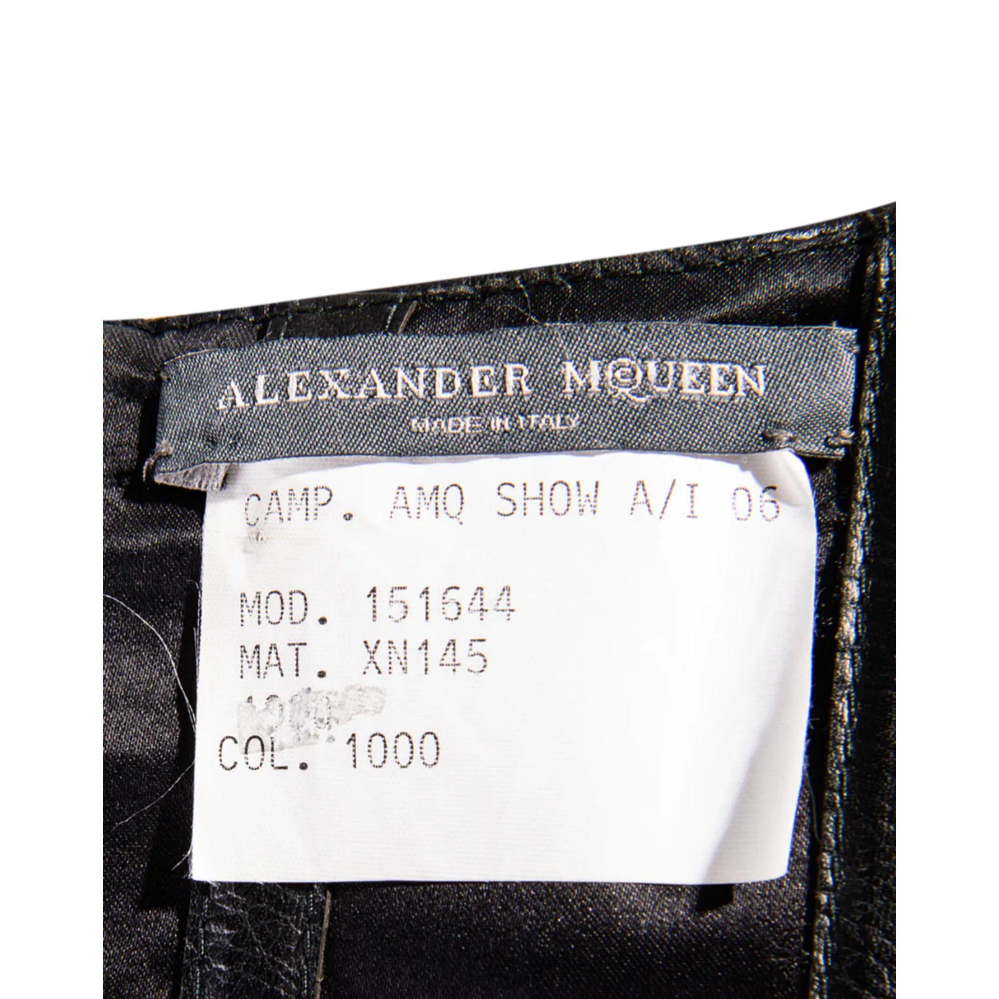 A/W 2006 Alexander McQueen Leather Bustier Top 2