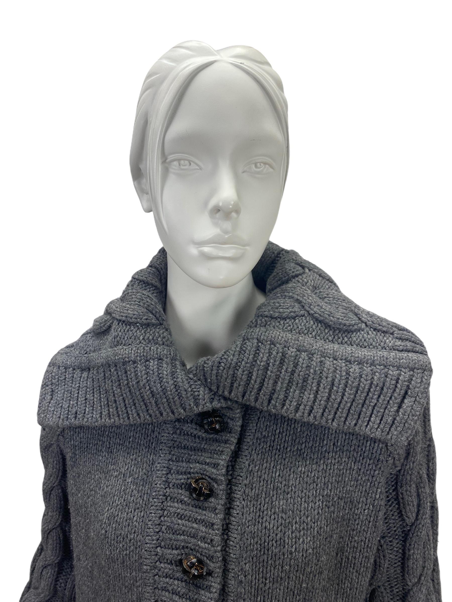 A/W 2006 ALEXANDER McQUEEN The Widows of Culloden Knit Convertible Cardigan Coat For Sale 1