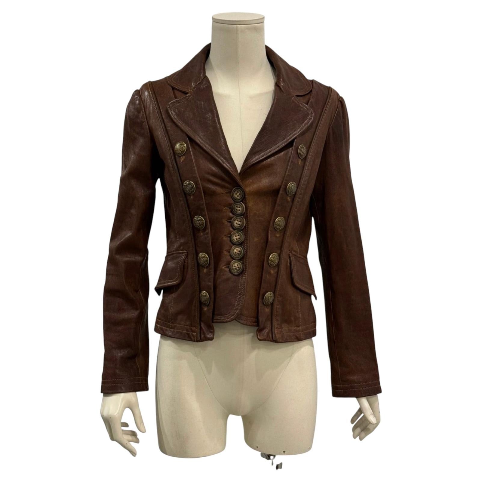 A/W 2006 Dolce & Gabbana napoleon leather jacket