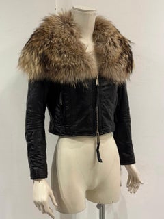 A/W 2007 Dsquared2 oversized fur collar moto jacket