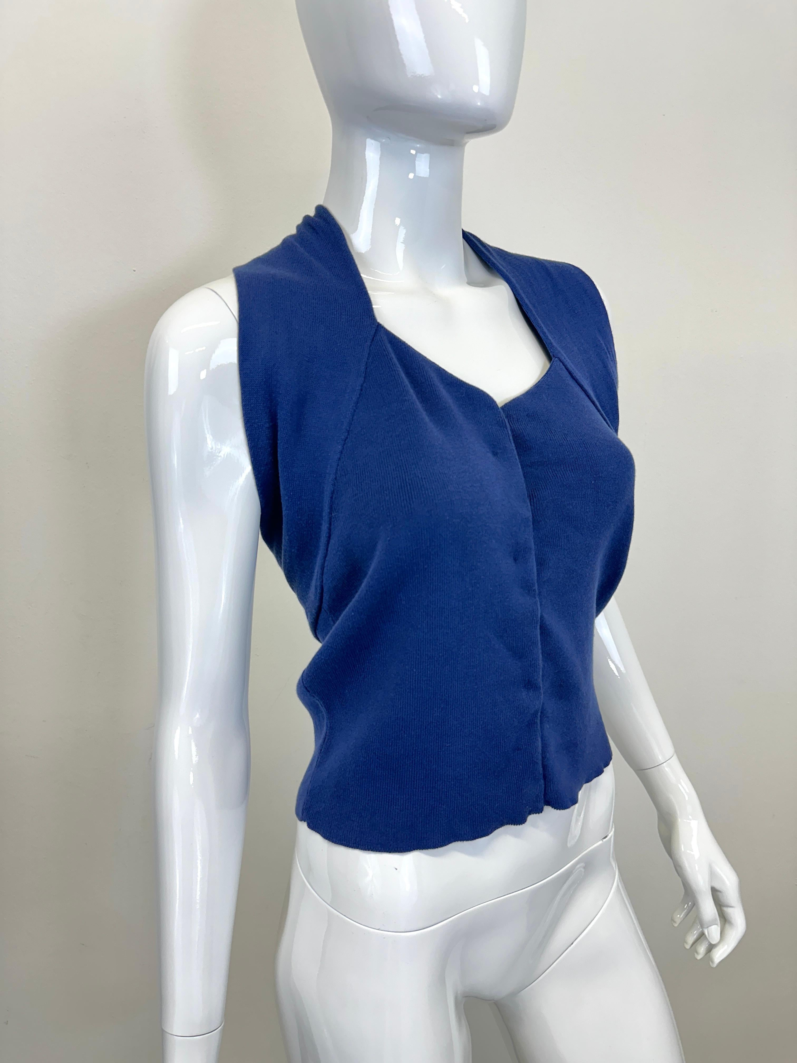 Gray A/W 2007 Maison Margiela deconstructed faux sleeves scarf cardigan top For Sale