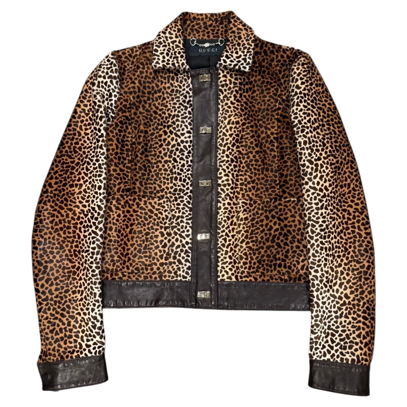 A/W 2010 Gucci by Frida Giannini leopard pony hair leather jacket