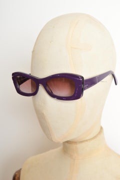 A/W 2010 John Galliano Avant Guard Purple 2000's Rectangle Sunglasses - Shades