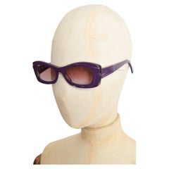 A/W 2010 John Galliano Avant Guard Purple 2000
s Rectangle Sunglasses - Shades