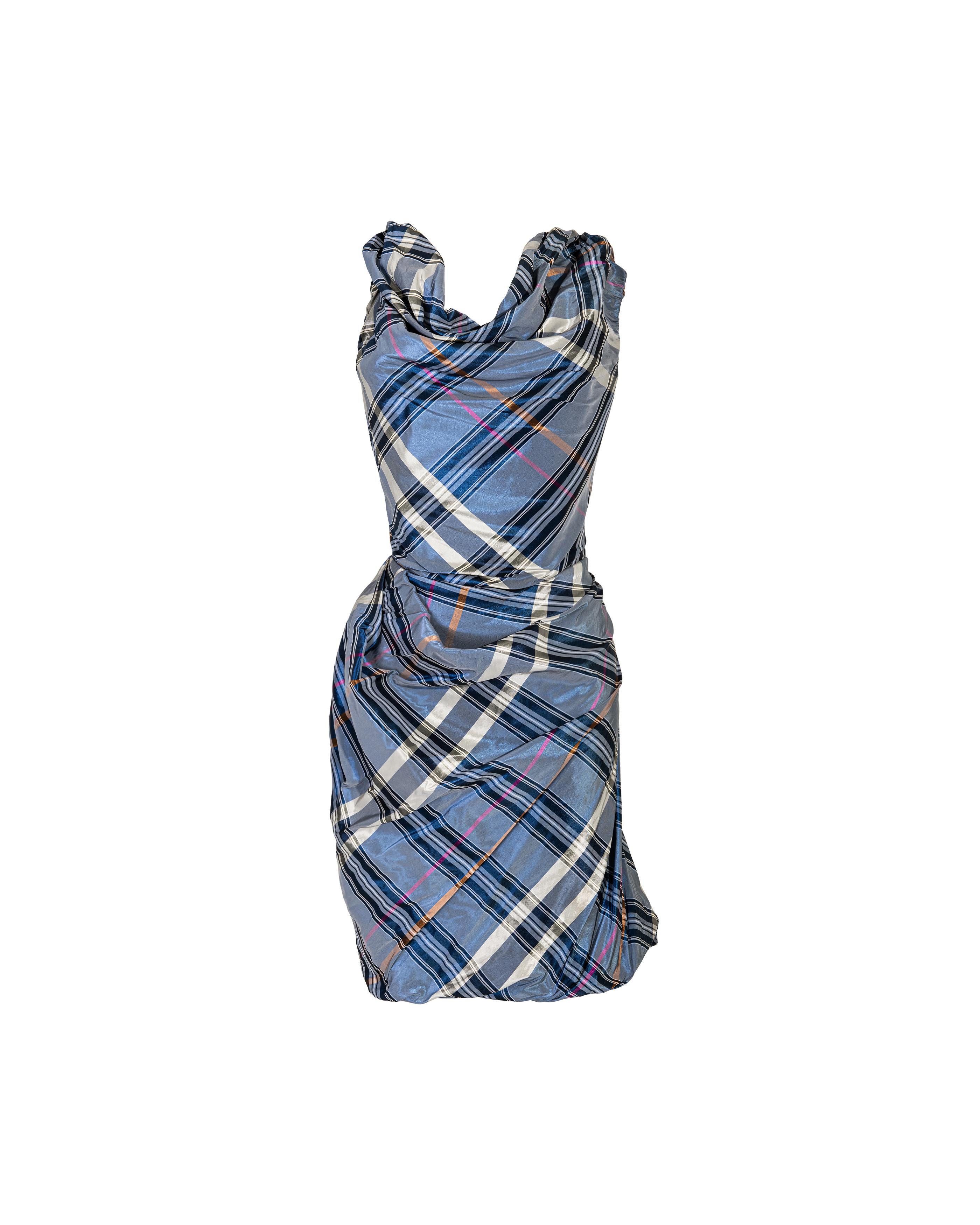 A/W 2010 Vivienne Westwood Red Label Blue Plaid Dress 2