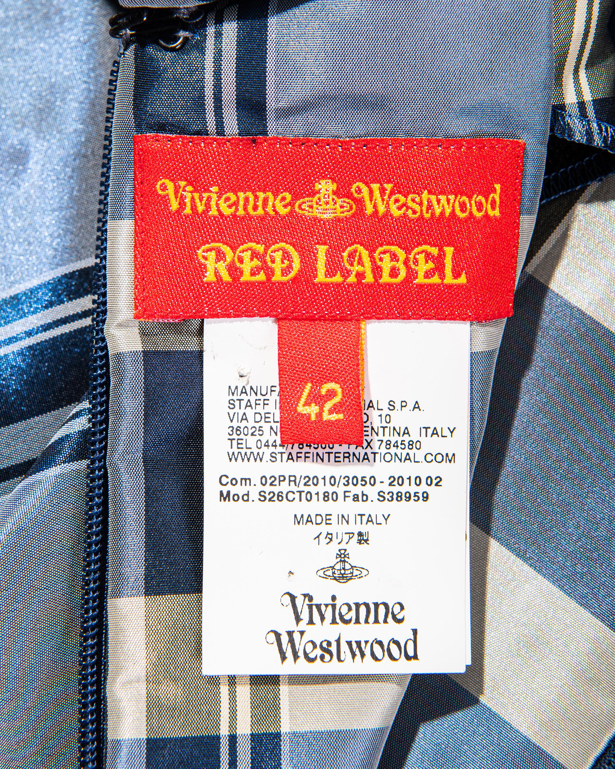 A/W 2010 Vivienne Westwood Red Label Blue Plaid Dress 4