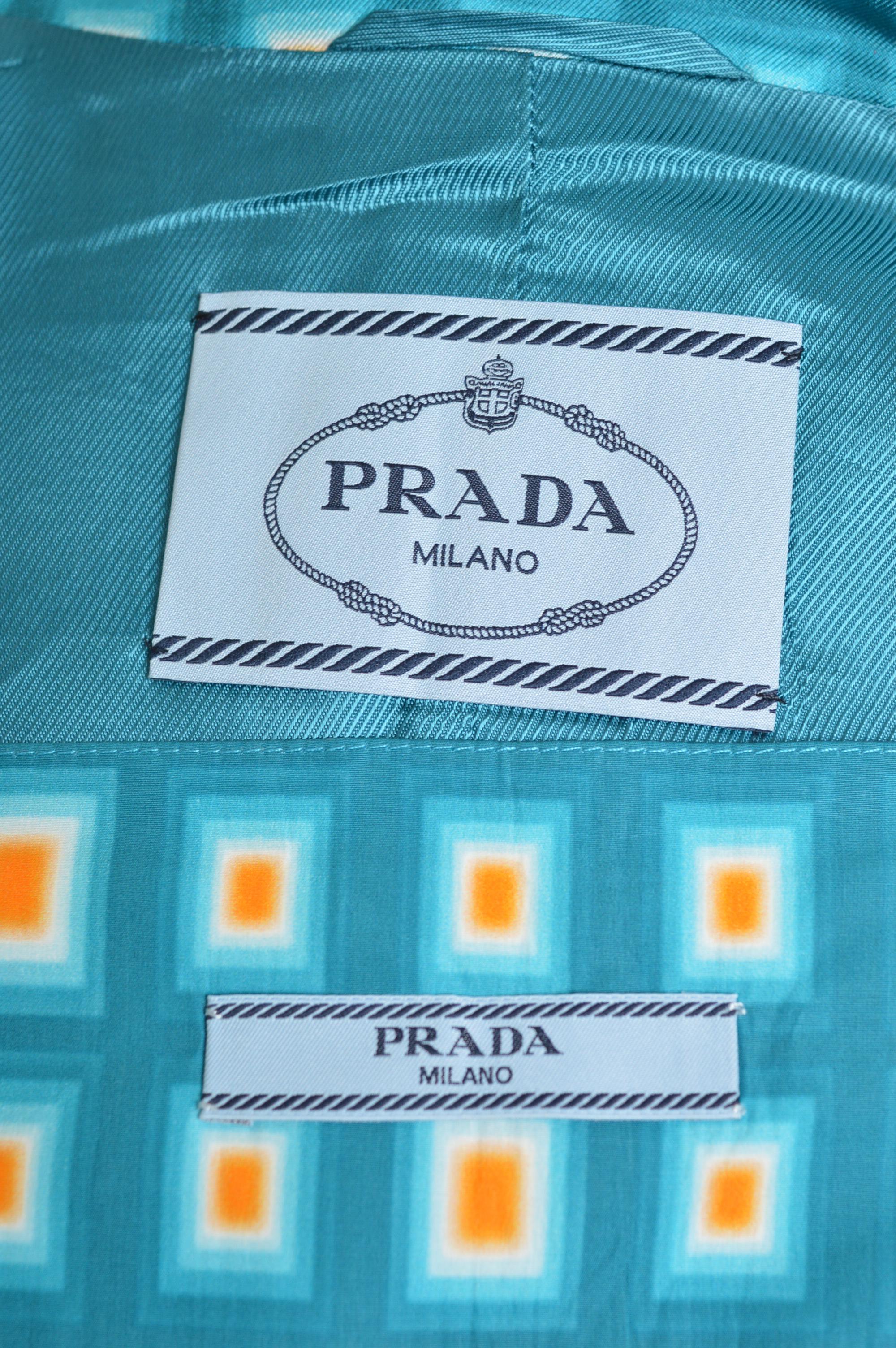 A/I 2012 - 2013 PRADA Giacca Blazer in seta con stampa geometrica e psichedelica, gonna Abito in vendita 11
